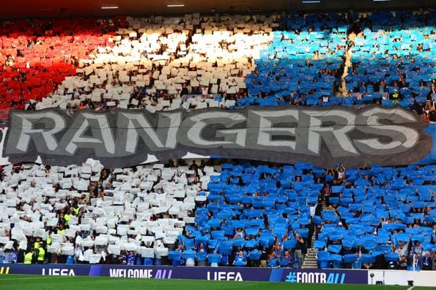 Rangers fans during the Champions League first leg play off match at Ibrox Stadium, Glasgow. Rangers v Club Brugge - UEFA - Champions League Play-offs - Ibrox Stadium, Glasgow, Lanarkshire, Scotland, UK - 19 Aug 2025Glasgow Ibrox Lanarkshire United Kingdom  Copyright: xO Rourke RangersxFC Shutterstockx 15447857i