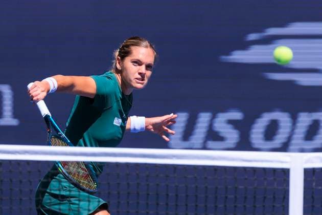 August 19, 2025, Flushing Meadows, New York, USA: Caty McNally (in photo) and Lorenzo Musetti during a mix doubles match against Naomi Osaka and Gael Monfils at the 2025 US Open at USTA Billie Jean King National Tennis Center on Tuesday August 19, 2025 in the Flushing neighborhood of the Queens borough of New York City. JAVIER ROJAS PI Flushing Meadows USA - ZUMAp124 20250819_zaa_p124_004 Copyright: xJavierxRojasx