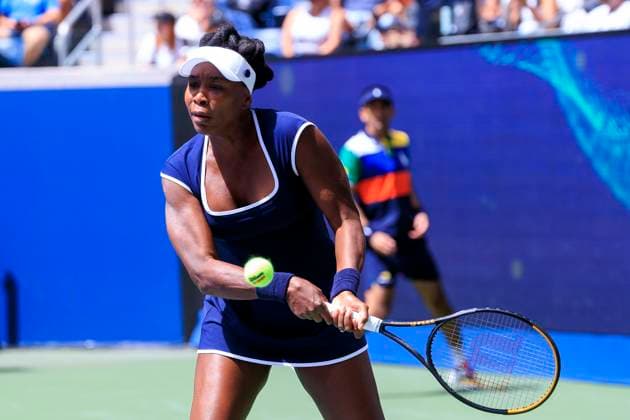 August 19, 2025, Flushing Meadows, New York, USA: Venus Williams (in photo) and Reilly Opelka during a mix doubles match against Karolina Muchova and Andrey Rublev at the 2025 US Open at USTA Billie Jean King National Tennis Center on Tuesday August 19, 2025 in the Flushing neighborhood of the Queens borough of New York City. JAVIER ROJAS PI Flushing Meadows USA - ZUMAp124 20250819_zaa_p124_017 Copyright: xJavierxRojasx