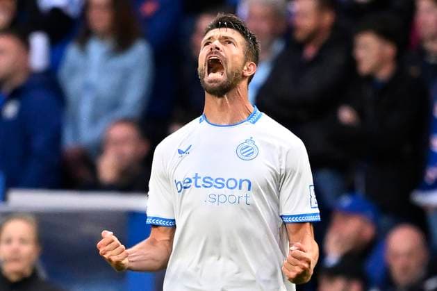 Rangers FC v Club Brugge - UEFA Champions League GLASGOW, SCOTLAND - AUGUST 19 : Mechele Brandon defender of Club Brugge celebrates after scoring the 0-3 goal during the UEFA Champions League 2025 26 play-off round first leg between Rangers FC and Club Brugge on August 19, 2025 in Glasgow, Scotland, 19 08 2025 Glasgow Scotland  Copyright: xTomasxSiskx