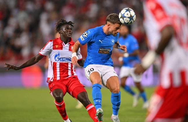 CRVENA ZVEZDA vs PAFOS CYPRUS VLAD DRAGOMIR football Champions league qualification match Crvena zvezda vs Pafosa Cyprus Rajko Mitic stadium, Belgrade 19.08.2025. Foto: FOOTBALL, CRVENA ZVEZDA, RED STAR, UEFA CHAMPIONS LEAGUE QUALIFICATIONS, PAFOS CYPRUS Belgrade Rajko Mitic stadium Serbia Copyright: xMarkoxMetlasx xMNxPressx