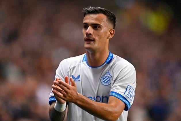 Rangers FC v Club Brugge - UEFA Champions League GLASGOW, SCOTLAND - AUGUST 19 : Stankovic Aleksandar midfielder of Club Brugge during the UEFA Champions League 2025 26 play-off round first leg between Rangers FC and Club Brugge on August 19, 2025 in Glasgow, Scotland, 19 08 2025 Glasgow Scotland  Copyright: xTomasxSiskx