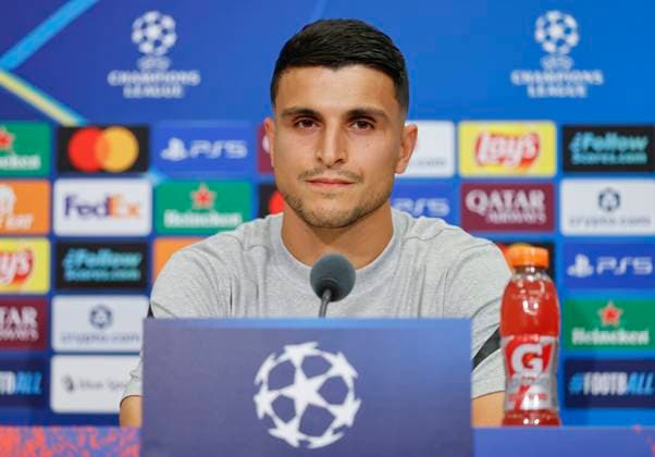 Basel, Switzerland August 19, 2025 Play offs UEFA Champions League Press Conference FCB Basel FC Copenhagen with Norwegian Player Mohamed Amine Elyounoussi Play offs UEFA Champions League in Basel