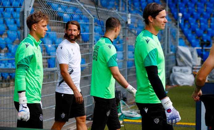 Basel, Switzerland August 19, 2025 Play offs UEFA Champions League Press Conference FCB Basel FC Copenhagen and Training Session Play offs UEFA Champions League in Basel