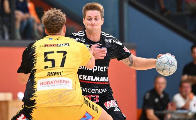 19 08 2025 Handball season 2025 2026 Test match friendly HC Erlangen HCE Bregenz Handball xwoxzix Dian Ramic 57, Bregenz Handball Viggo Kristjansson 73, HC Erlangen HCE