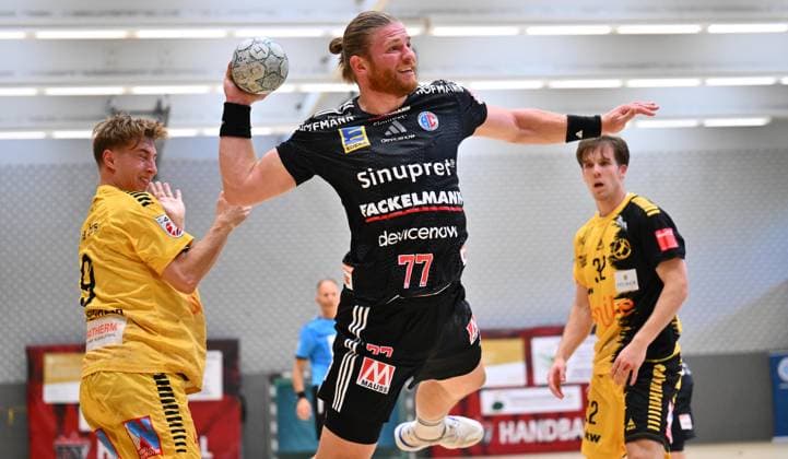 19 08 2025 Handball season 2025 2026 Test match friendly HC Erlangen HCE Bregenz Handball xwoxzix Florian Steuer Wieser 9, Bregenz Handball Maciej Gebala 77, HC Erlangen HCE