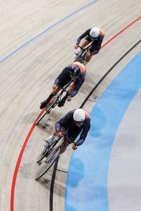 2025 UCI Junior Track World Championships Picture by Alex Whitehead SWpix.com - 20 08 2025 - Cycling - 2025 UCI Junior Track World Championships - Omnisport, Apeldoorn, Netherlands - Men Team Sprint Qualifying - Moreno Parera Axel (Spain), Nicolas Perez Pedro Jose (Spain), Arques Verdu Pepe (Spain) Copyright: x xSWpix.comx(t axPhotographyxHubxLtd)xAlexxWhitehead SWpix.comx SWP-3030-0717