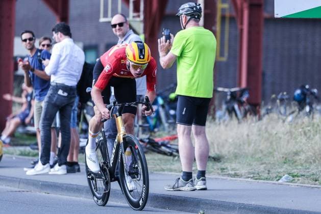 Cycling UCI ProSeries Men Elite Deutschland Tour 2025 Prologue on 20 08 2025 on the grounds of the Zeche Zollverein in Essen Soren Waerenskjold UNO X MOBILITY xJRx