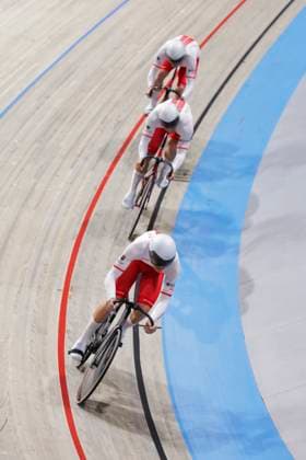 2025 UCI Junior Track World Championships Picture by Alex Whitehead SWpix.com - 20 08 2025 - Cycling - 2025 UCI Junior Track World Championships - Omnisport, Apeldoorn, Netherlands - Men Team Sprint Qualifying - Maxim Skorski (Poland), Tomasz Lamaszewski (Poland), Adam Adamowicz (Poland) Copyright: x xSWpix.comx(t axPhotographyxHubxLtd)xAlexxWhitehead SWpix.comx SWP-3030-0721