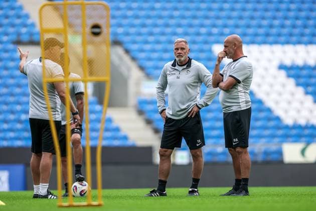 Football, EL qualifiers, KRC Genk, training with Thorsten Fink