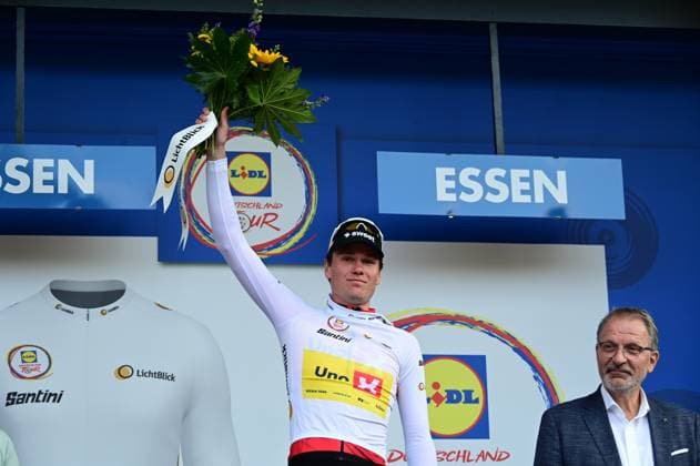 20 08 2025 xkhx Essen Zeche Zollverein Lidl Deutschland Tour 2025 Prologue 3.1 km Time trial specialist Sören Waerenskjold wins the prologue