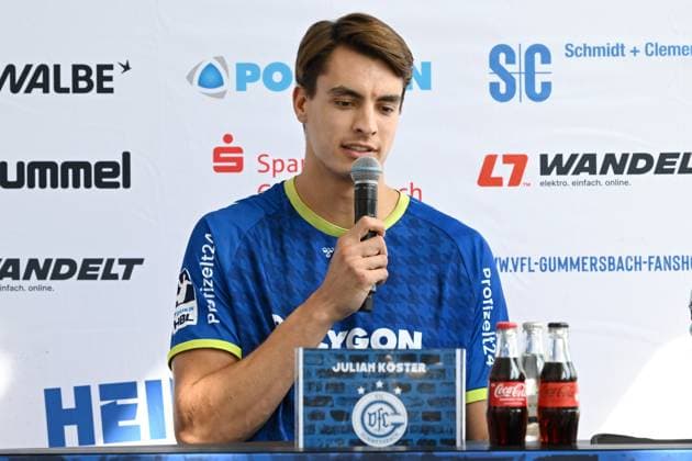 Team captain Julian Koester VfL Gummersbach 7 at the season press conference GER, VfL Gummersbach, team presentation, handball, 1 Bundesliga, season 2025 2026, 20 08 2025 GER, VfL Gummersbach, team presentation, handball, 1 Bundesliga, season 2025 2026, 20 08 2025 Gummersbach Copyright: xEibner-Pressefoto JuergenxAugstx EP_JAT