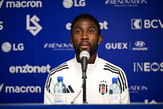 Ahead of FC Lausanne v Besiktas - UEFA Conference League LAUSANNE, SWITZERLAND - AUGUST 20: Besiktas head coach Ole Gunnar Solskjaer (not seen) and player Wilfred Ndidi (not seen) attend the press conference, PK, Pressekonferenz ahead of UEFA Conference League play-off first leg match against FC Lausanne in Lausanne, Switzerland on August 20, 2025. Muhammed Enes Yildirim Anadolu Lausanne Switzerland. Editorial use only. Please get in touch for any other usage.  Copyright: x2025xAnadoluxMuhammedxEnesxYildirimx