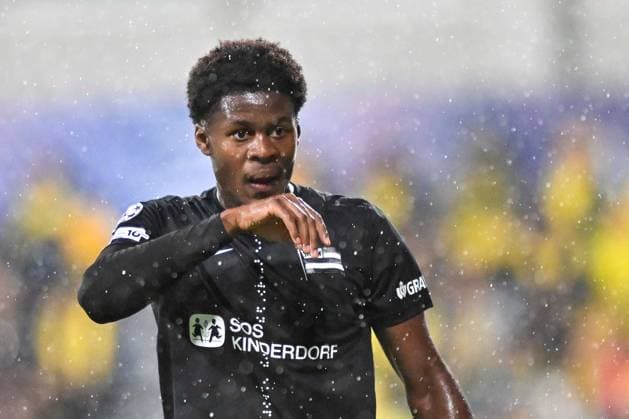 SOCCER - UEFA CL, Bodo vs Sturm FELDKIRCHEN,AUSTRIA,20.AUG.25 - SOCCER - UEFA Champions League, play off, FK Bodo Glimt vs SK Sturm Graz. Image shows Tochi Chukwuani (Sturm).  GEPAxpictures xAvnixRetkoceri