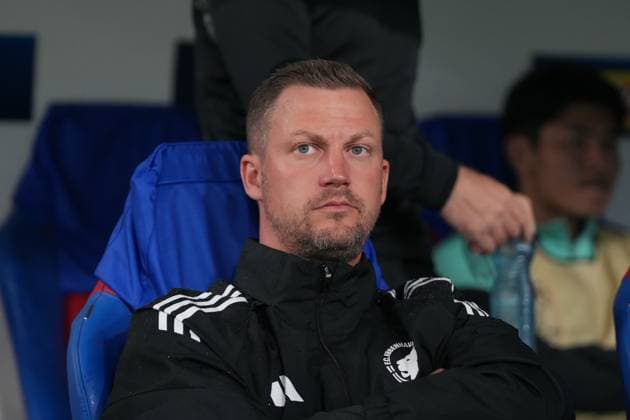 Jacob Neestrup FC Copenhagen, F C Kobenhavn, Head Coach , Switzerland, Football, UEFA Champions League , Play off first leg, 2025 26, FC Basel vs FC Copenhagen, 20 08 2025, St Jakob Park, Basel, Switzerland Basel St Jakob Park Basel City Switzerland Copyright: xArnexAmbergx