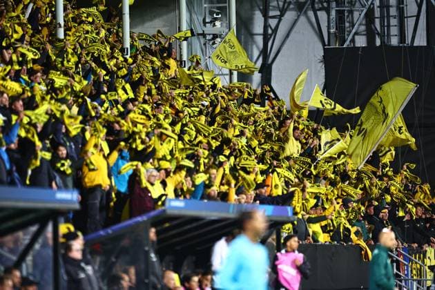 UEFA Champions League Playoff 2025 2026 Bodo Glimt Sturm Graz Bodo 20250820 Bodae Glimts supporters during the UEFA Champions Leauge Playoff match between Bodo Glimt and Sturm Graz at Aspmyra stadium Photo Mats Torbergsen NTB Bodo Norway EDITORIAL USE ONLY RESTRICTED USE FOR BETTING COMPANIES  Copyright: xMatsxTorbergsenx xNTBx