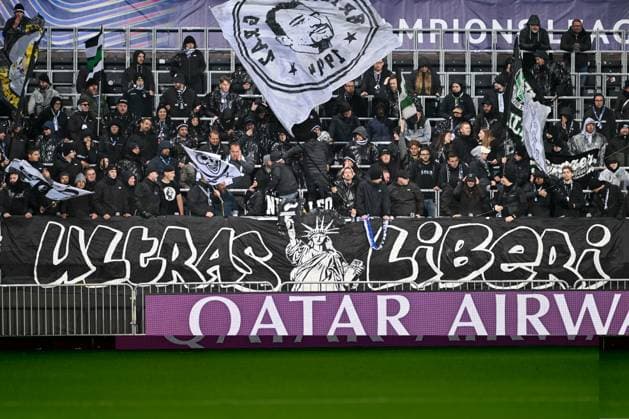 SOCCER - UEFA CL, Bodo vs Sturm BODO,NORWAY,20.AUG.25 - SOCCER - UEFA Champions League, play off, FK Bodo Glimt vs SK Sturm Graz. Image shows the fans of Sturm.  GEPAxpictures xAvnixRetkoceri