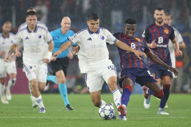 20 08 2025 Stadion St Jakob Park Basel, SWITZERLAND, Season 2025 2026 Men Soccer Champions League Quali First leg FC Basel FC Copenhagen Mohamed Elyounoussi li,Copenhagen vs Metinho FC Basel