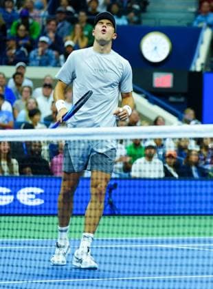 Jack Draper during his mixed doubles semi-final defeat to Iga Swiatek and Casper Ruud 2025 US Open, Wednesday Previews, USTA Billie Jean King National Tennis Center, New York, USA - 20 Aug 2025New York USTA Billie Jean King National T New York (NY) United States of America  Copyright: xJavierxGarcia Shutterstockx 15448690j