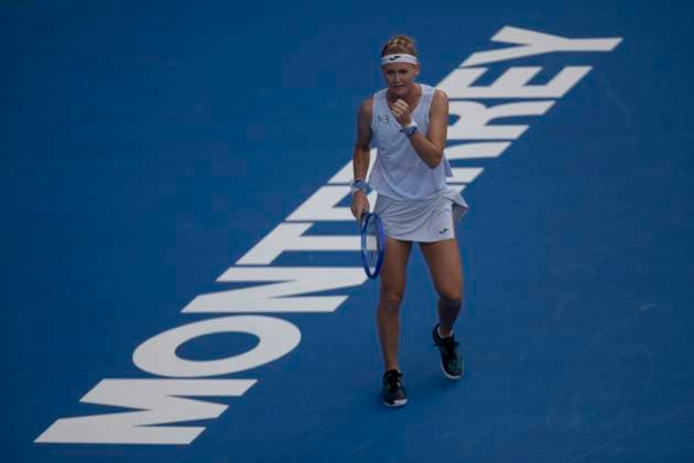 August 20, 2025, Monterrey, Nuevo Leon, Mexico: Marie BouzkovoÂ¡ (CZE) celebrates against Haddad Maia (BRA) during their match at the Monterrey Open WTA, Tennis Damen 500. BouzkovoÂ¡ wins by a score of 6:3 6:4. Monterrey Mexico - ZUMAo125 20250820_zip_o125_007 Copyright: xAntonioxOjedax