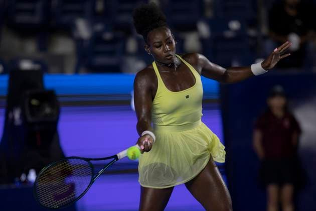 August 20, 2025, Monterrey, Nuevo Leon, Mexico: Alycia Parks (USA) in action against Emma Navarro (USA) during their match at the Monterrey Open WTA, Tennis Damen 500. Monterrey Mexico - ZUMAo125 0831015937st Copyright: xAntonioxOjedax