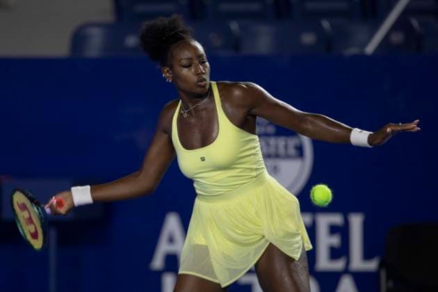 August 20, 2025, Monterrey, Nuevo Leon, Mexico: Alycia Parks (USA) in action against Emma Navarro (USA) during their match at the Monterrey Open WTA, Tennis Damen 500. Monterrey Mexico - ZUMAo125 0831016055st Copyright: xAntonioxOjedax