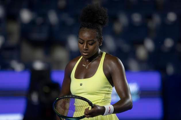 August 20, 2025, Monterrey, Nuevo Leon, Mexico: Alycia Parks (USA) in action against Emma Navarro (USA) during their match at the Monterrey Open WTA, Tennis Damen 500. Monterrey Mexico - ZUMAo125 0831016067st Copyright: xAntonioxOjedax