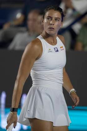 August 20, 2025, Monterrey, Nuevo Leon, Mexico: Emma Navarro (USA) in action against Alycia Parks (USA) during their match at the Monterrey Open WTA, Tennis Damen 500. Monterrey Mexico - ZUMAo125 0831016086st Copyright: xAntonioxOjedax