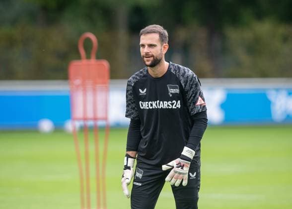 Soccer, Men, Season 2025 26, 2 Bundesliga, Hertha BSC, Training, Goalkeeper Marius Gersbeck Hertha BSC , 20 08 2025, Copyright: xSebastianxRäppold MatthiasxKochx