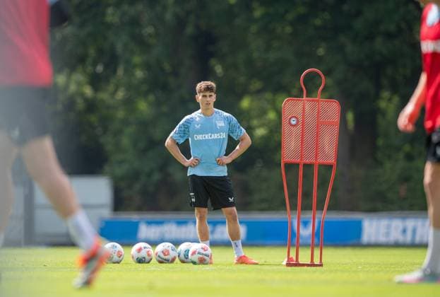 Soccer, Men, Season 2025 26, 2 Bundesliga, Hertha BSC, Training, Janne Berner Hertha BSC , 20 08 2025, Copyright: xSebastianxRäppold MatthiasxKochx
