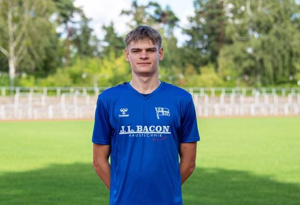Ben Schulz F C Hertha 03 Zehlendorf Regionalliga Nordost, portrait date 2025 2026, 29 07 2025, Copyright: xSebastianxRäppold MatthiasxKochx
