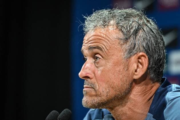 PSG presser before facing ANGERS SCO - FA Paris Saint-Germain’s head coach Luis Enrique speaks during a press conference, PK, Pressekonferenz following a training session at the PSG Campus on August 21, 2025, before the French L1 football match between Paris Saint-Germain and Angers SCO at the Parc des Princes stadium in Paris on August 22, 2025. Photo by Firas Abdullah ABACAPRESS.COM Paris Île-de-France France  Copyright: xAbdullahxFiras ABACAx