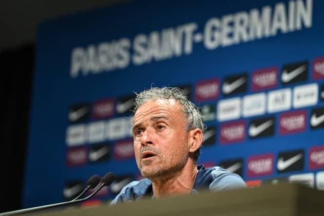 PSG presser before facing ANGERS SCO - FA Paris Saint-Germain’s head coach Luis Enrique speaks during a press conference, PK, Pressekonferenz following a training session at the PSG Campus on August 21, 2025, before the French L1 football match between Paris Saint-Germain and Angers SCO at the Parc des Princes stadium in Paris on August 22, 2025. Photo by Firas Abdullah ABACAPRESS.COM Paris Île-de-France France  Copyright: xAbdullahxFiras ABACAx