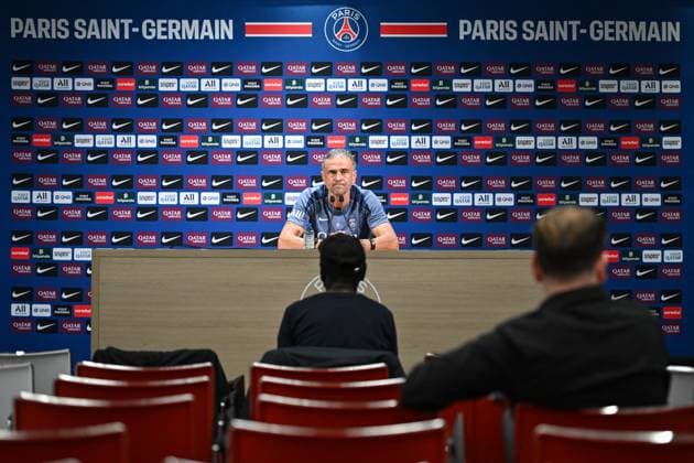 PSG presser before facing ANGERS SCO - FA Paris Saint-Germain’s head coach Luis Enrique speaks during a press conference, PK, Pressekonferenz following a training session at the PSG Campus on August 21, 2025, before the French L1 football match between Paris Saint-Germain and Angers SCO at the Parc des Princes stadium in Paris on August 22, 2025. Photo by Firas Abdullah ABACAPRESS.COM Paris Île-de-France France  Copyright: xAbdullahxFiras ABACAx