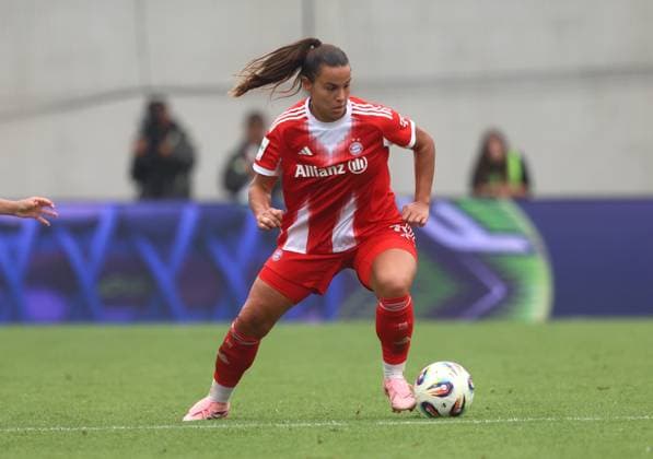 Bayerns 8 Lena OBERDORF Womens football Muenchen Madrid Womens soccer, FC Bayern Munich Real Madrid, pre-season match for the 2025 2026 season, on 21 08 2025 in Munich, F C B A Y E R N C A M P U S, Germany Source Copyright Credit Oryk HAIST xFRAUENFUSSBALL-BAYERN-MADRIDx
