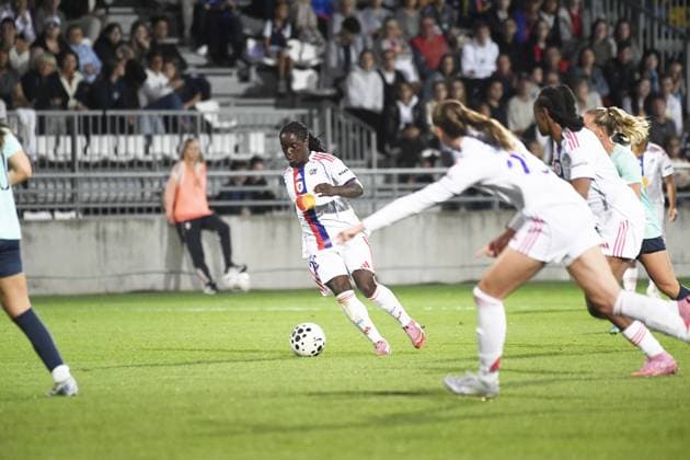 Football : OLYMPIQUE LYONNES VS lONDONS lYONNES -FRIENDLY - 21 08 2025 Tabitha CHAWINGA of ol Lyonnes during the International Friendly, Länderspiel, Nationalmannschaft match between OL Lyonnes and London City at Groupama OL Training Center on august 21,2025  Copyright: xMourad_ALLILIx