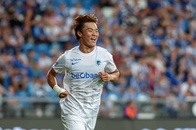 POLAND OUT !!! 2025.08.21 Poznan Pilka nozna 4 Runda Eliminacji Liga Europy Lech Poznan - KRC Genk N z Hyeongyu Oh gol radosc bramka goal celebration Foto Pawel Jaskolka PressFocus 2025.08.21 Poznan Football 4th Qualifying Round UEFA Europa League Lech Poznan - KRC Genk Credit: Pawel Jaskolka PressFocus NEWSPIX.PL --- newspix.pl 