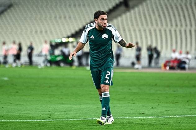 2 Davide Calabria of Panathinaikos plays during the Europa League, Play-offs, 1st leg match between Panathinaikos and Samsunspor at OAKA Stadium on August 21, 2025, in Athens, Greece.  Copyright: xStefanosxKyriazis IPAxSportx xipa-agency.netx xx IPA_62901936 IPA_Agency_IPA62901936