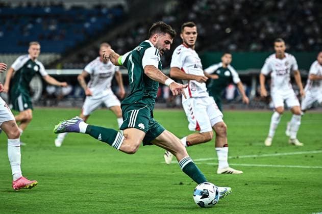 August 21, 2025, Athens, Athens, Greece: 7 FOTIS IOANNIDIS of Panathinaikos plays during the Europa League, Play-offs, 1st leg match between Panathinaikos and Samsunspor at OAKA Stadium on August 21, 2025, in Athens, Greece. Athens Greece - ZUMAk160 20250821_zip_k160_010 Copyright: xStefanosxKyriazisx