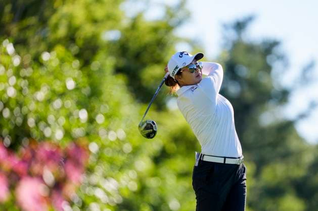 August 21, 2025, Mississauga, On, CANADA: Yan Liu of China tees off on the 13th hole in the first round of the CPKC Womens Open at the Mississauga Golf and Country Club in Mississauga, Ont., Thursday, Aug. 21, 2025. Yan Liu  - ZUMAc35_ 20250821_zaf_c35_089 Copyright: xThomasxSkrljx