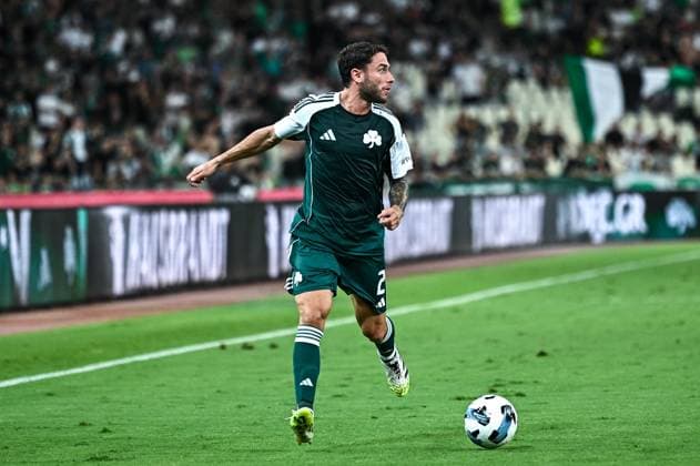 Panathinaikos v Samsunspor - UEFA Champions League Davide Calabria of Panathinaikos plays during the Europa League Play-offs, 1st leg match between Panathinaikos and Samsunspor at OAKA Stadium in Athens, Greece, on August 21, 2025.  Copyright: xStefanosxKyriazisx originalFilename:kyriazis-panathin250821_npR8A.jpg