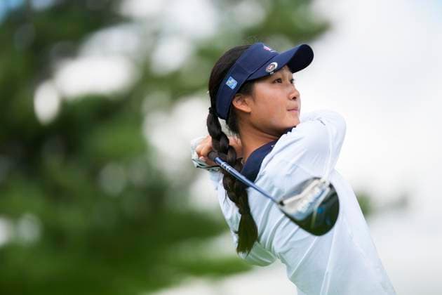 August 21, 2025, Mississauga, On, CANADA: Aphrodite Deng tees off on the sixteenth hole in the first round of the CPKC WomenöÄÃ s Open at the Mississauga Golf and Country Club in Mississauga, Ont., Thursday, Aug. 21, 2025. Aphrodite Deng  - ZUMAc35_ 20250821_zaf_c35_094 Copyright: xThomasxSkrljx