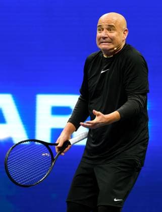 Stars of the Open exhibition during the 2025 U.S. Open Tennis Championships at the USTA Billie Jean King National Tennis Center Featuring: Andre Agass Where: Flushing Meadows, United States When: 21 Aug 2025 Credit: David Lobel INSTARimages EDITORIAL USE ONLY. NOT FOR USE BY NEWSPAPERS BASED IN THE UK. Copyright: xx instar54998820