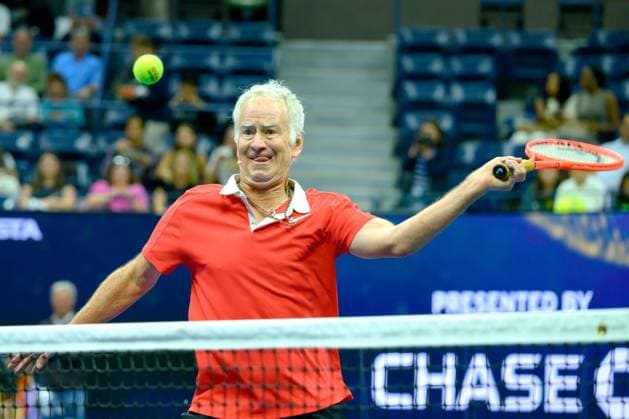 Stars of the Open exhibition during the 2025 U.S. Open Tennis Championships at the USTA Billie Jean King National Tennis Center Featuring: John McEnroe Where: Flushing Meadows, United States When: 21 Aug 2025 Credit: David Lobel INSTARimages EDITORIAL USE ONLY. NOT FOR USE BY NEWSPAPERS BASED IN THE UK. Copyright: xx instar54998824