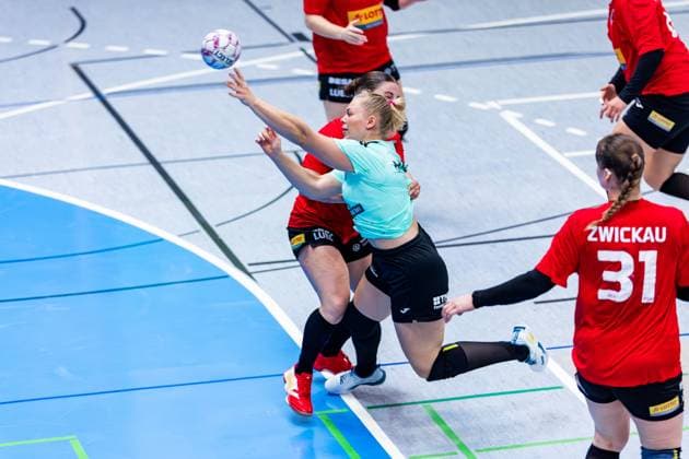 21 08 2025, GER, Handball, Women, Season 2025 2026, 1 BL Alsco Womens Handball Bundesliga, Test match, Thueringer HC BSV Sachsen Zwickau Lotta Heider Thueringer HC,7 99974 Mühlhausen Goermar Görmar Halle Thuringia Germany