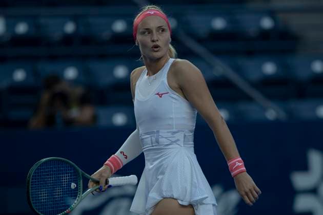 August 21, 2025, Monterrey, Nuevo Leon, Mexico: Rebecca A ramkovoÂ¡ (SVK) in action against Alycia Parks (USA) during their match at the Monterrey Open WTA, Tennis Damen 500. Monterrey Mexico - ZUMAo125 0831109654st Copyright: xAntonioxOjedax