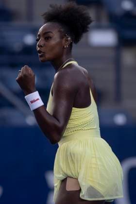 August 21, 2025, Monterrey, Nuevo Leon, Mexico: Alycia Parks (USA) celebrates against Rebecca A ramkovoÂ¡ (SVK) during their match at the Monterrey Open WTA, Tennis Damen 500. Monterrey Mexico - ZUMAo125 0831109665st Copyright: xAntonioxOjedax