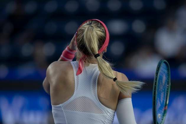 August 21, 2025, Monterrey, Nuevo Leon, Mexico: Rebecca A ramkovoÂ¡ (SVK) in action against Alycia Parks (USA) during their match at the Monterrey Open WTA, Tennis Damen 500. Monterrey Mexico - ZUMAo125 0831109672st Copyright: xAntonioxOjedax