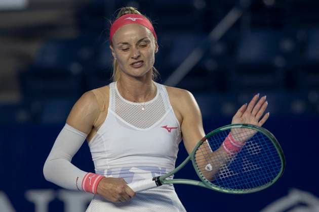 August 21, 2025, Monterrey, Nuevo Leon, Mexico: Rebecca A ramkovoÂ¡ (SVK) in action against Alycia Parks (USA) during their match at the Monterrey Open WTA, Tennis Damen 500. Monterrey Mexico - ZUMAo125 0831109781st Copyright: xAntonioxOjedax