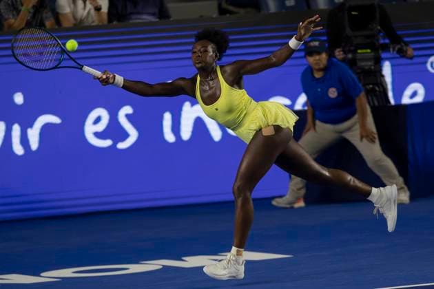 August 21, 2025, Monterrey, Nuevo Leon, Mexico: Alycia Parks (USA) in action against Rebecca A ramkovoÂ¡ (SVK) during their match at the Monterrey Open WTA, Tennis Damen 500. Monterrey Mexico - ZUMAo125 0831109786st Copyright: xAntonioxOjedax